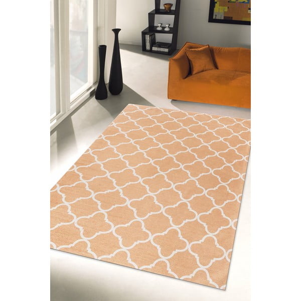 Wysoce wytrzymały dywan kuchenny Webtapetti Trellis Apricot, 80x130 cm