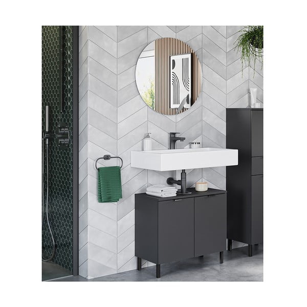 Antracytowy zestaw łazienkowy Arcena – Germania-image-1