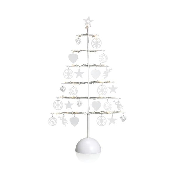 Biała dekoracja świetlna LED Markslöjd Borken, wys. 45 cm