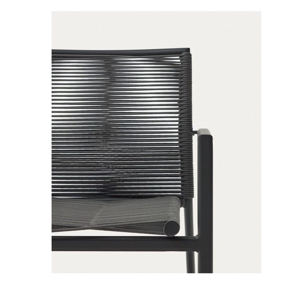 Ciemnoszare metalowe krzesło ogrodowe Culip – Kave Home-image-1