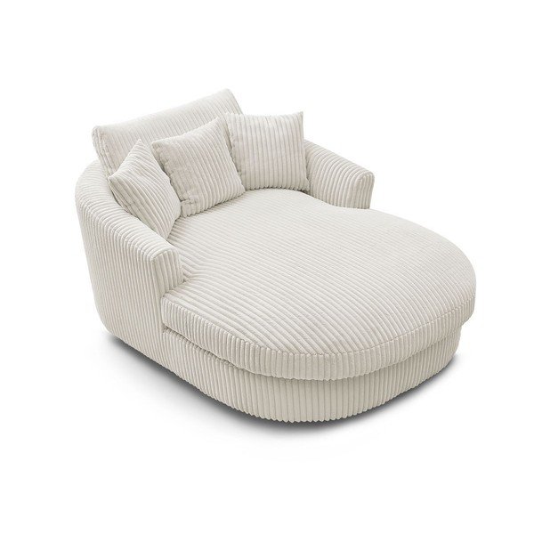 Beżowy sztruksowy fotel Belem – Bobochic Paris-image-4