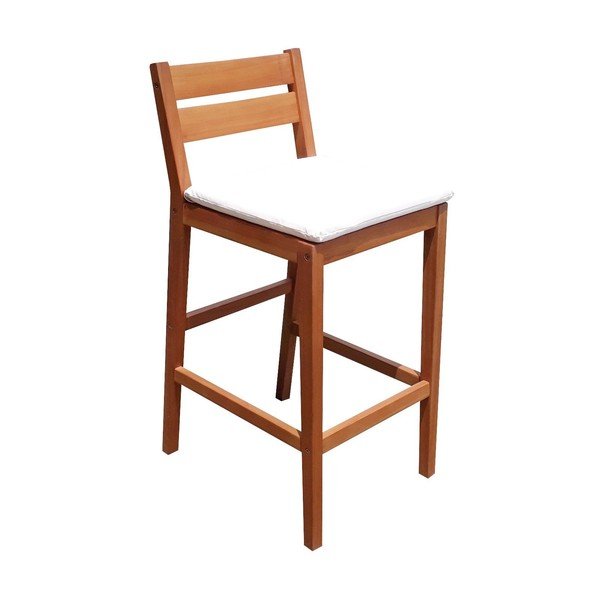 Zestaw ogrodowych mebli barowych z litego drewna eukaliptusowego dla 4 osób Maine – Garden Pleasure-image-2