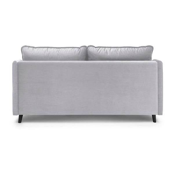 (II. jakość) Jasnoszara aksamitna sofa rozkładana Bobochic Paris Loft-image-4