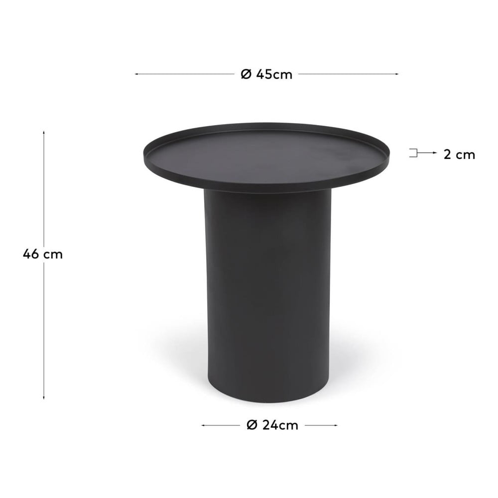 Metalowy okrągły stolik ø 45 cm Fleksa – Kave Home (zdjęcie 6)