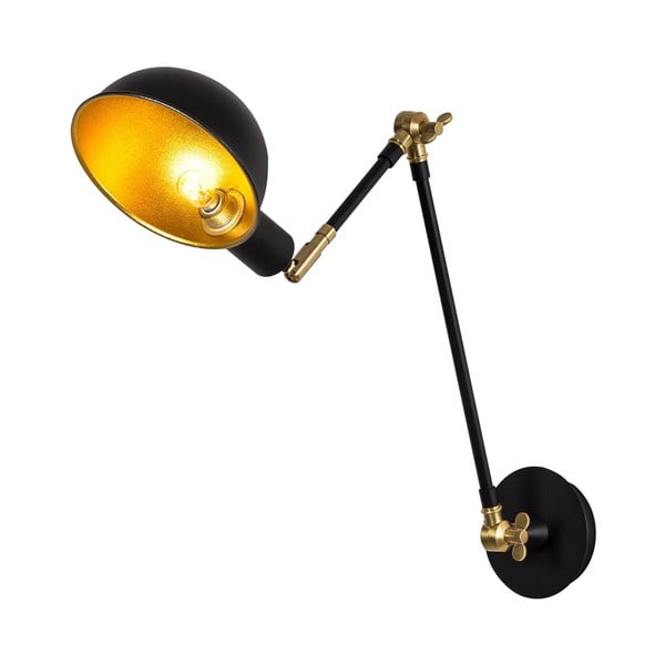 Kinkiet w czarno-złotym kolorze ø 15 cm Sivani – Opviq lights