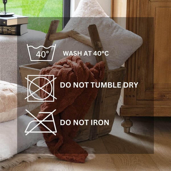 Brązowy koc z mikropluszu 150x200 cm Rena – Tiseco Home Studio-image-4