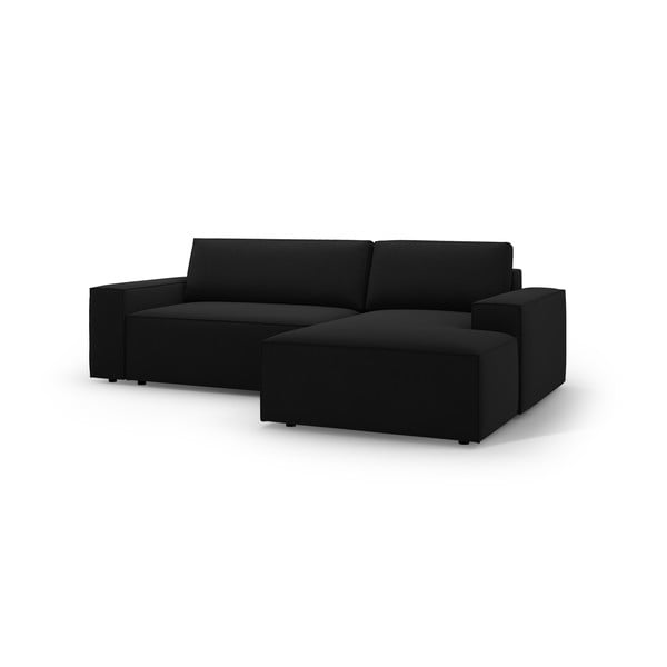 Czarny rozkładany narożnik (prawostronny) Jodie – Micadoni Home-image-2