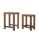 Stoliki z drewna z recyklingu zestaw 2 szt. 40x36 cm Galen – Bloomingville