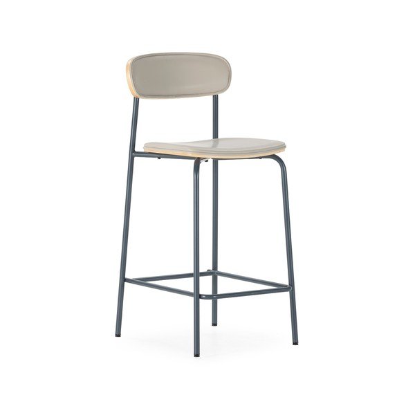 Beżowe tapicerowane hokery zestaw 2 szt. (wysokość siedziska 65,5 cm) Saula – Marckeric