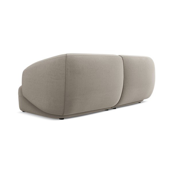 Beżowa aksamitna sofa 232 cm Moana – Makamii-image-3