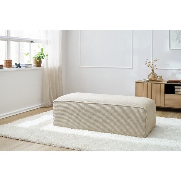 Beżowy sztruksowy podnóżek modułowy Megeve – Bobochic Paris-image-1