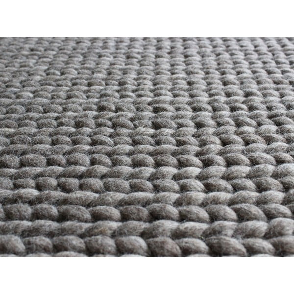 Orzechowobrązowy pleciony dywan wełniany Wooldot Braided Rugs, 170x240 cm-image-2