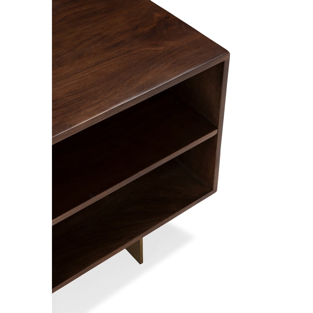 Brązowa szafka pod TV z litego drewna mango 145x55x40 cm Trisha – MOME (zdjęcie 3)
