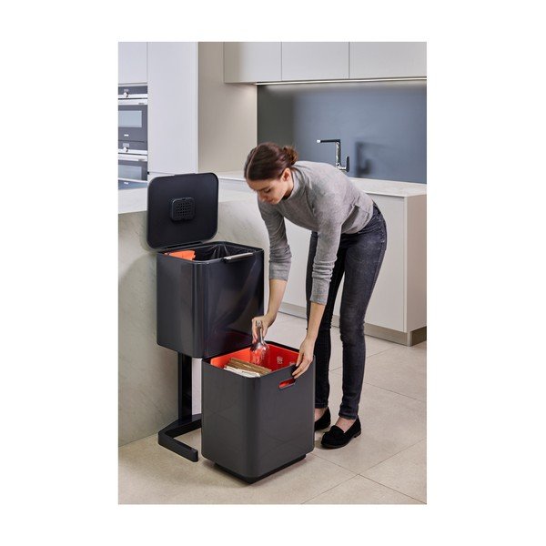 Grafitowoszary kosz do segregacji Joseph Joseph Totem Max, 60 l-image-3