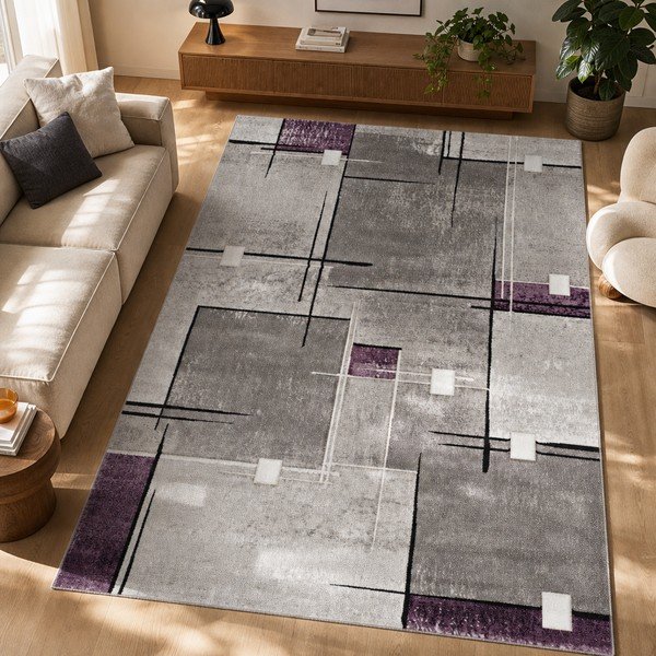 Szaro-fioletowy dywan Universal Detroit, 200x290 cm-image-4