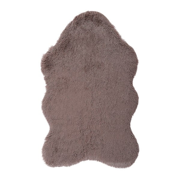 Brązowy dywan ze skóry ekologicznej Floorist Soft Bear, 70x105 cm