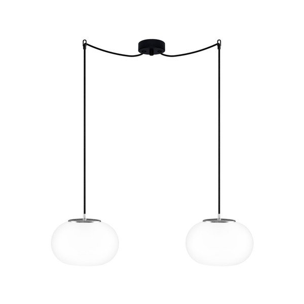 Czarna podwójna lampa wisząca Sotto Luce DOSEI Elementary 2S