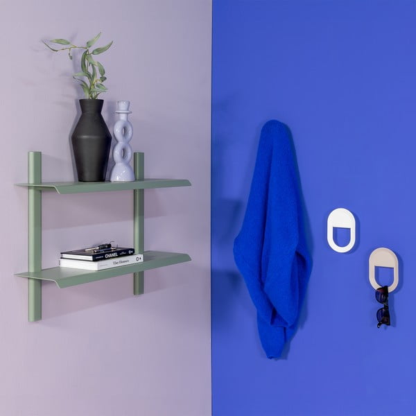 Szarozielona wielopoziomowa metalowa półka 60 cm Hola – Spinder Design-image-4