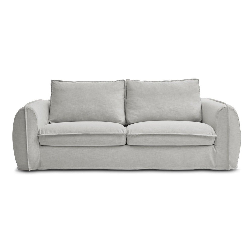 Jasnoszara sofa do spania/rozkładana 236 cm Archimede – Bobochic Paris