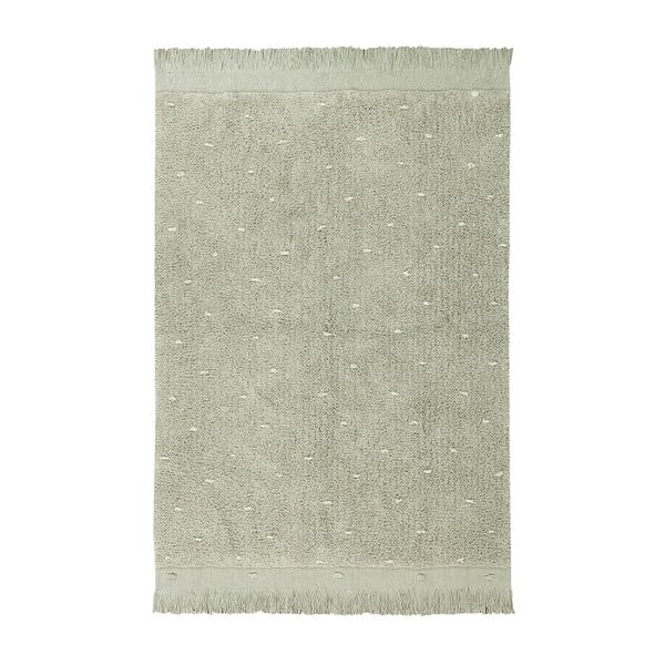 Jasnozielony bawełniany dywan tkany ręcznie odpowiedni do prania 140x200 cm Woods Symphony Olive – Lorena Canals