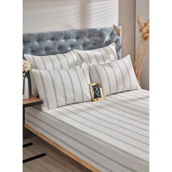 Kremowa bawełniana pościel dwuosobowa 200x220 cm – Mila Home-image-1