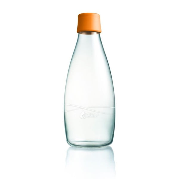 Pomarańczowa butelka ze szkła ReTap, 800 ml