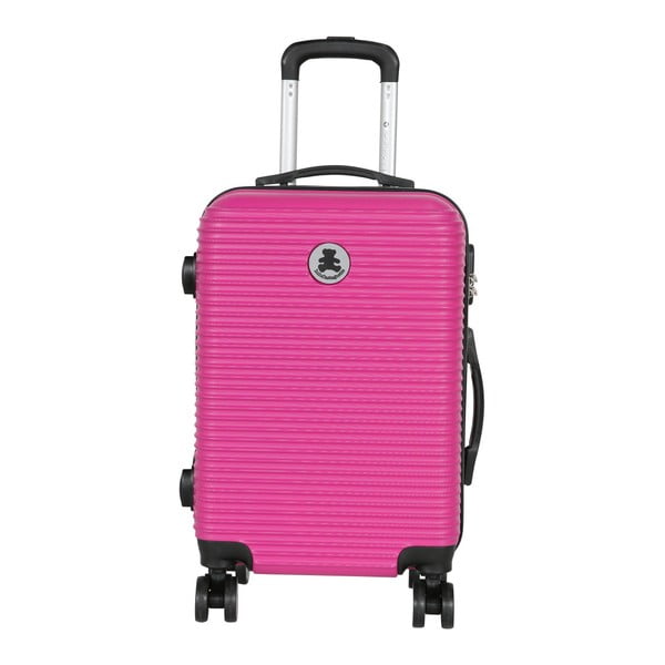 Różowa walizka podręczna LULU CASTAGNETTE Lucy, 44 l