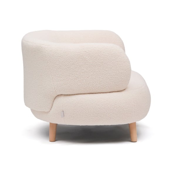 Beżowy fotel z materiału bouclé Luisa – Kave Home-image-4
