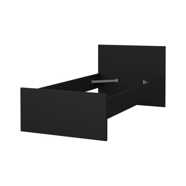 Czarne łóżko jednoosobowe 90x190 cm Naia – Tvilum-image-3
