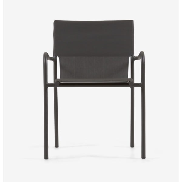 Czarne aluminiowe krzesło ogrodowe Kave Home Zaltana-image-1