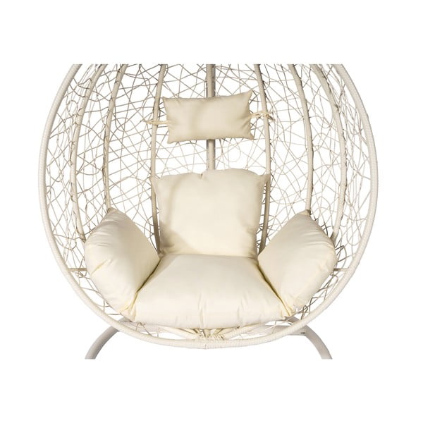 Kremowy fotel wiszący ze sztucznego rattanu  Bonami Selection Noela-image-4