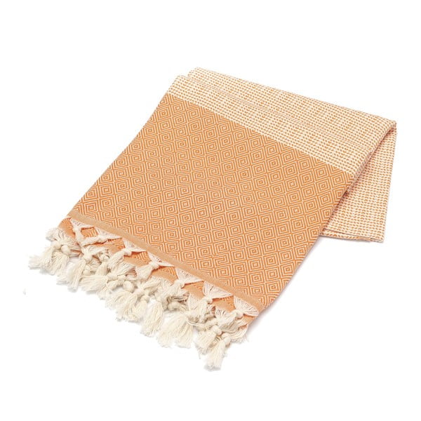 Ręcznik hammam Stripped Elmas Orangina, 100x180 cm