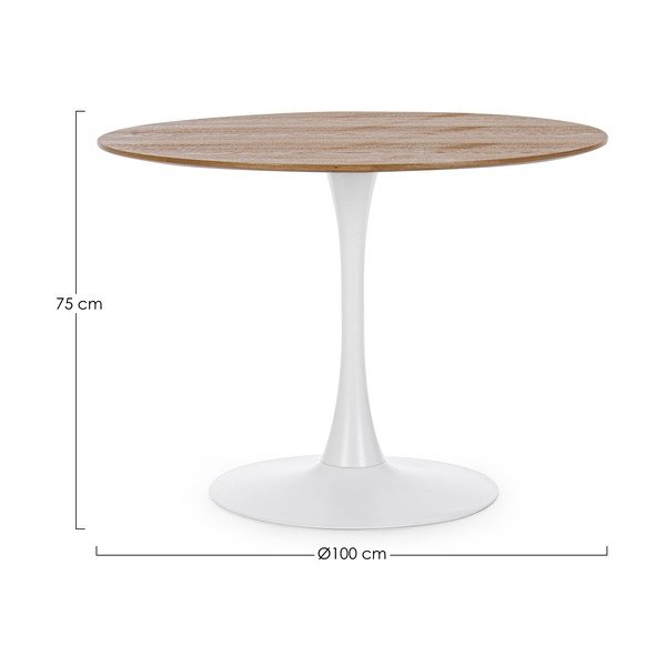 Okrągły stół ø 100 cm Bloom – Bizzotto-image-2