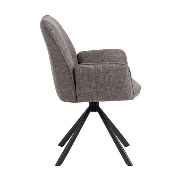 Jasnoszare tapicerowane fotele jadalniane zestaw z podłokietnikami 2 szt. Glenda – Actona-image-3