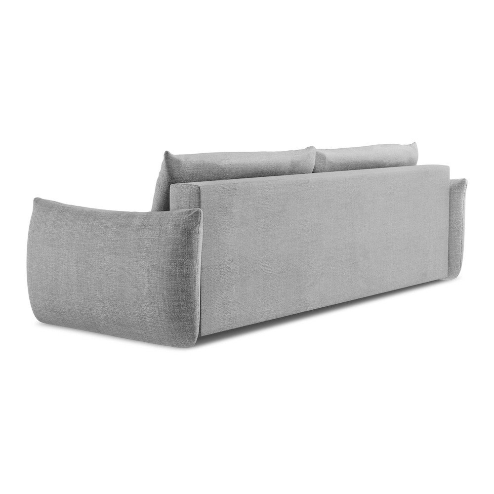 Jasnoszara rozkładana sofa 230 cm Leila – Makamii (zdjęcie 6)