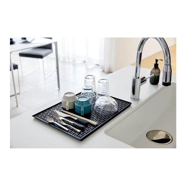 Czarny ociekacz na naczynia Yamazaki Tower-image-2