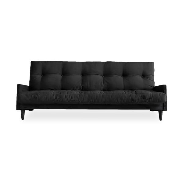 Sofa rozkładana z ciemnoszarym obiciem Karup Design Indie Black/Dark Grey