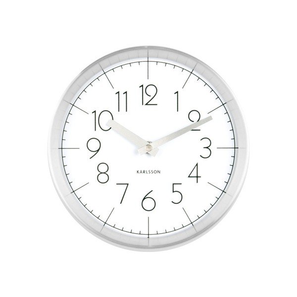 Biały zegar ścienny Karlsson Convex-image-1