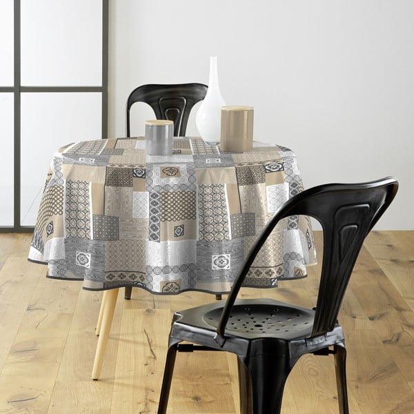 Obrus zmywalny z PCV ø 160 cm Costa – douceur d'intérieur-image-1