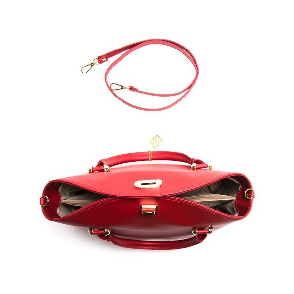 Skórzana torebka Isabella Rhea 396 Rosso-image-4