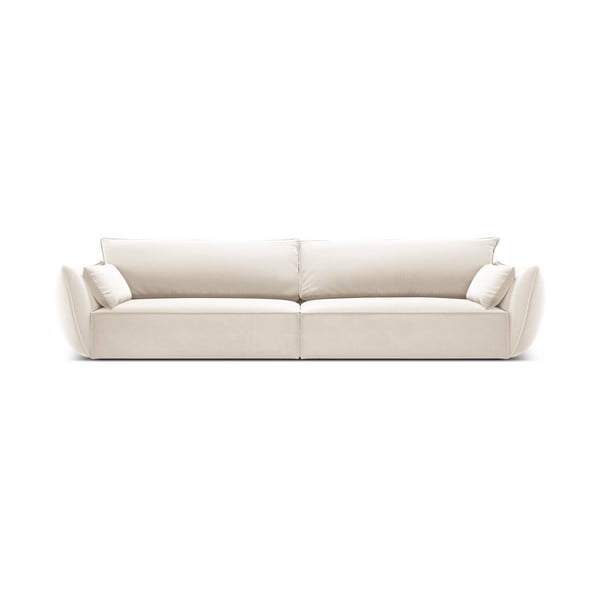 Beżowa aksamitna sofa 248 cm Vanda – Mazzini Sofas