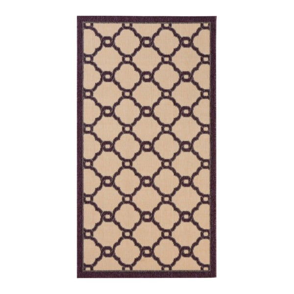 Beżowo-fioletowy dywan odpowiedni na zewnątrz Vernada Grape, 150x80 cm