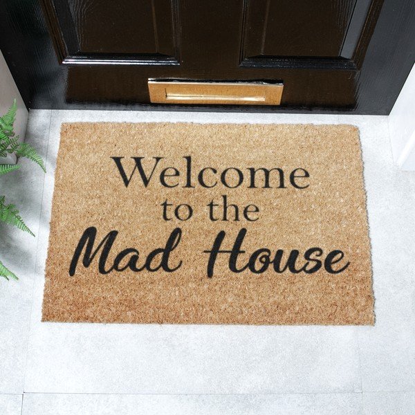 Wycieraczka z włókna kokosowego 40x60 cm Welcome to the Mad House – Artsy Doormats-image-2