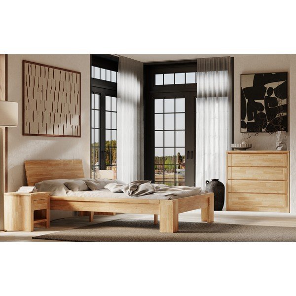 Niska komoda z litego drewna dębowego w naturalnym kolorze 105x96 cm Timo – Olivia Living-image-1