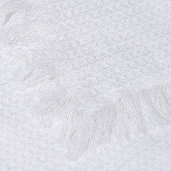 Biała narzuta z bawełny z recyklingu 260x280 cm Honeycomb – Ixia-image-4