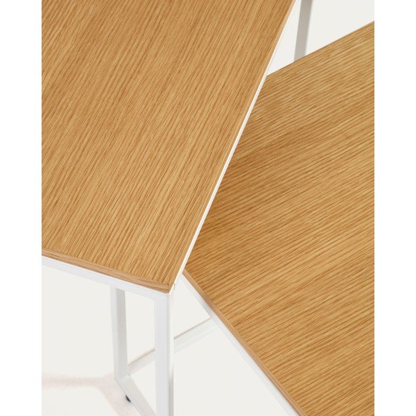 Stoliki w dekorze dębu zestaw 2 szt. 45x45 cm Yoana – Kave Home-image-1