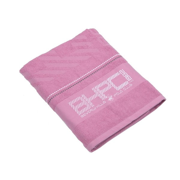 Ręcznik bawełniany BHPC 80x150 cm, pastelowy różowy
