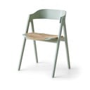 Jasnozielone krzesło z drewna bukowego z rattanowym siedziskiem Findahl by Hammel Mette