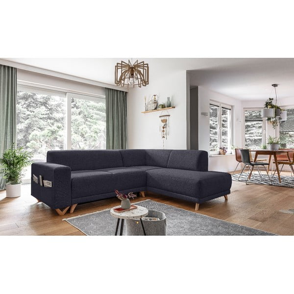 Antracytowy rozkładany/ze schowkiem narożnik (prawostronny/w kształcie litery L) Classy Sophie – Miuform-image-3