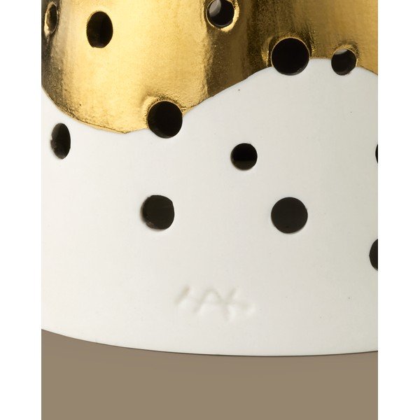 Porcelanowy świecznik w kolorze złota Kähler Design Nobili, wys. 25,5 cm-image-3